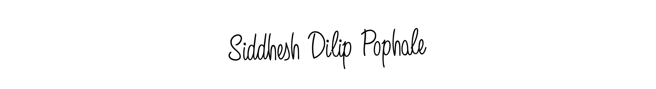 Make a beautiful signature design for name Siddhesh Dilip Pophale. With this signature (Angelique-Rose-font-FFP) style, you can create a handwritten signature for free. Siddhesh Dilip Pophale signature style 5 images and pictures png