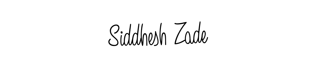 How to make Siddhesh Zade name signature. Use Angelique-Rose-font-FFP style for creating short signs online. This is the latest handwritten sign. Siddhesh Zade signature style 5 images and pictures png