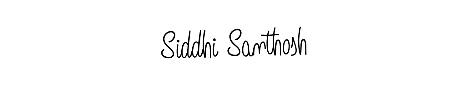 Create a beautiful signature design for name Siddhi Santhosh. With this signature (Angelique-Rose-font-FFP) fonts, you can make a handwritten signature for free. Siddhi Santhosh signature style 5 images and pictures png