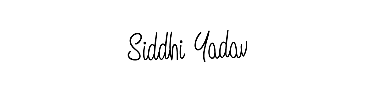 You should practise on your own different ways (Angelique-Rose-font-FFP) to write your name (Siddhi Yadav) in signature. don't let someone else do it for you. Siddhi Yadav signature style 5 images and pictures png