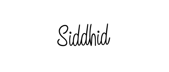 Use a signature maker to create a handwritten signature online. With this signature software, you can design (Angelique-Rose-font-FFP) your own signature for name Siddhid. Siddhid signature style 5 images and pictures png