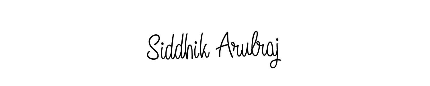 Create a beautiful signature design for name Siddhik Arulraj. With this signature (Angelique-Rose-font-FFP) fonts, you can make a handwritten signature for free. Siddhik Arulraj signature style 5 images and pictures png