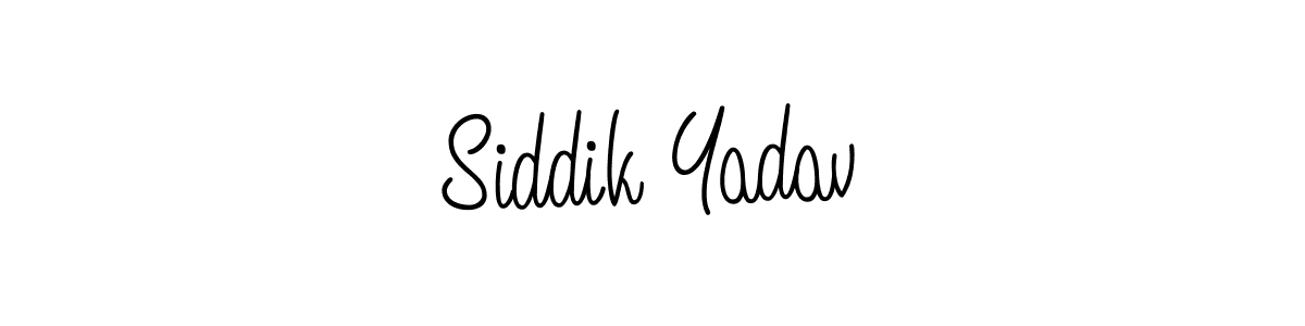 Design your own signature with our free online signature maker. With this signature software, you can create a handwritten (Angelique-Rose-font-FFP) signature for name Siddik Yadav. Siddik Yadav signature style 5 images and pictures png