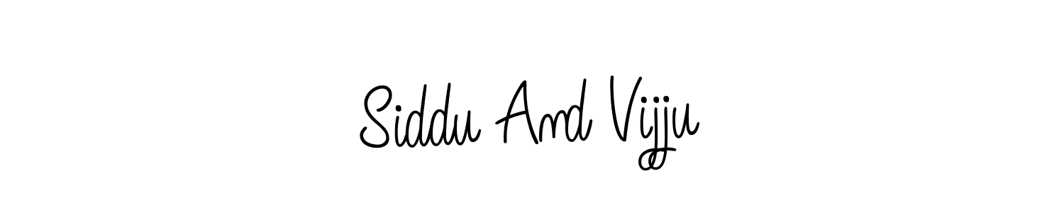 Also You can easily find your signature by using the search form. We will create Siddu And Vijju name handwritten signature images for you free of cost using Angelique-Rose-font-FFP sign style. Siddu And Vijju signature style 5 images and pictures png