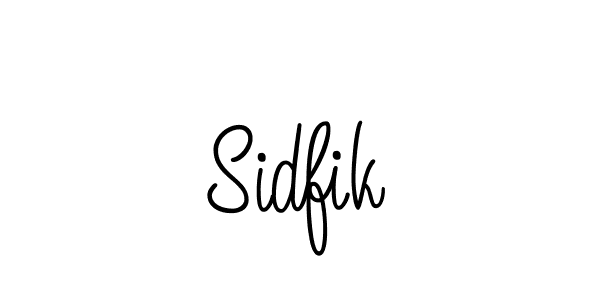 How to make Sidfik name signature. Use Angelique-Rose-font-FFP style for creating short signs online. This is the latest handwritten sign. Sidfik signature style 5 images and pictures png