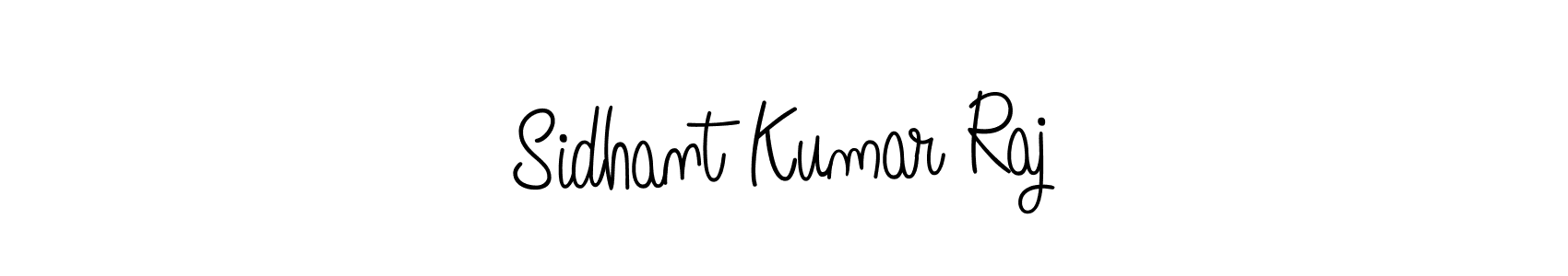 The best way (Angelique-Rose-font-FFP) to make a short signature is to pick only two or three words in your name. The name Sidhant Kumar Raj include a total of six letters. For converting this name. Sidhant Kumar Raj signature style 5 images and pictures png