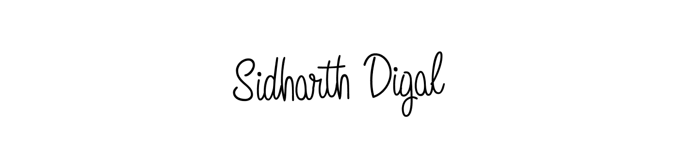 Make a beautiful signature design for name Sidharth Digal. With this signature (Angelique-Rose-font-FFP) style, you can create a handwritten signature for free. Sidharth Digal signature style 5 images and pictures png