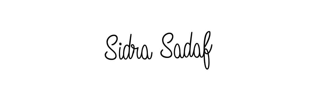 Make a beautiful signature design for name Sidra Sadaf. With this signature (Angelique-Rose-font-FFP) style, you can create a handwritten signature for free. Sidra Sadaf signature style 5 images and pictures png