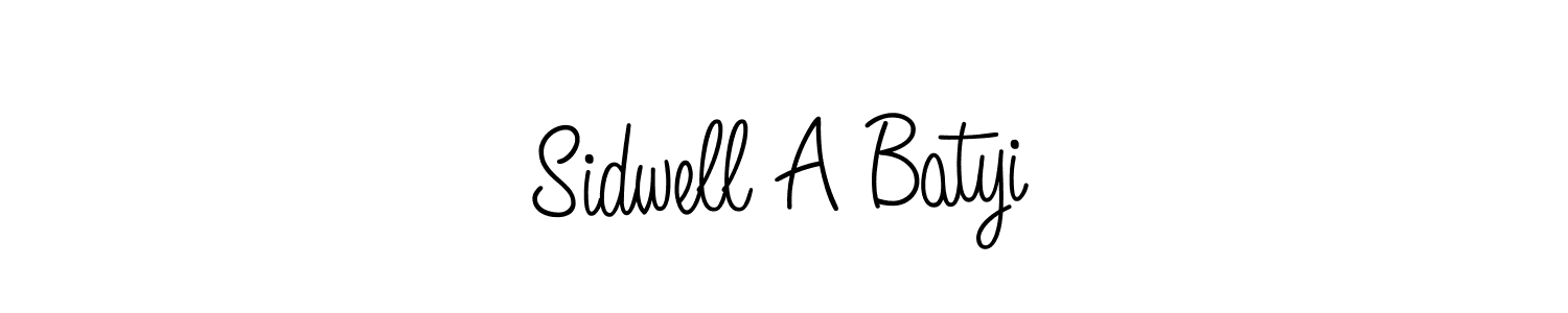 How to make Sidwell A Batyi name signature. Use Angelique-Rose-font-FFP style for creating short signs online. This is the latest handwritten sign. Sidwell A Batyi signature style 5 images and pictures png