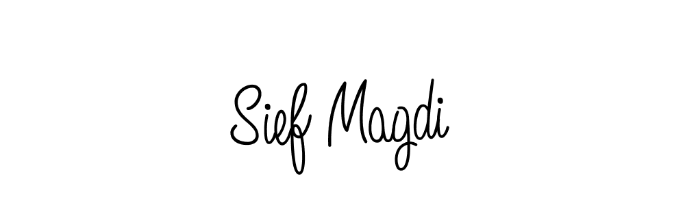 You should practise on your own different ways (Angelique-Rose-font-FFP) to write your name (Sief Magdi) in signature. don't let someone else do it for you. Sief Magdi signature style 5 images and pictures png