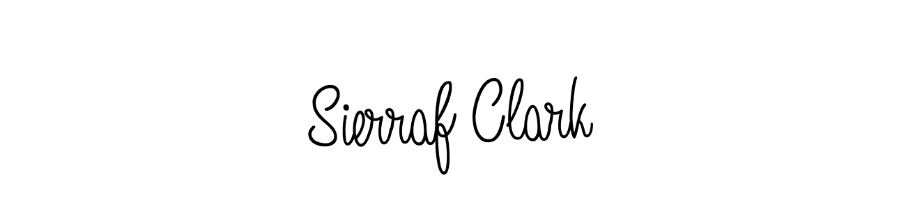 The best way (Angelique-Rose-font-FFP) to make a short signature is to pick only two or three words in your name. The name Sierraf Clark include a total of six letters. For converting this name. Sierraf Clark signature style 5 images and pictures png