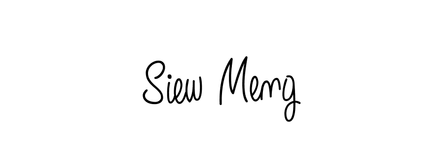 Make a beautiful signature design for name Siew Meng. With this signature (Angelique-Rose-font-FFP) style, you can create a handwritten signature for free. Siew Meng signature style 5 images and pictures png