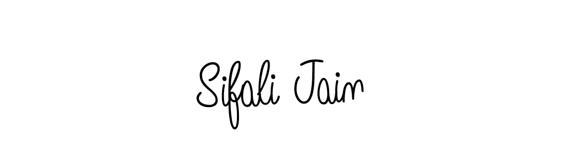The best way (Angelique-Rose-font-FFP) to make a short signature is to pick only two or three words in your name. The name Sifali Jain include a total of six letters. For converting this name. Sifali Jain signature style 5 images and pictures png