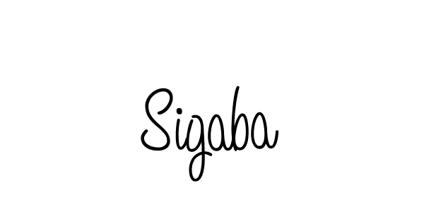 Design your own signature with our free online signature maker. With this signature software, you can create a handwritten (Angelique-Rose-font-FFP) signature for name Sigaba. Sigaba signature style 5 images and pictures png