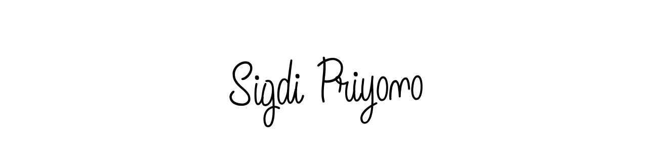 The best way (Angelique-Rose-font-FFP) to make a short signature is to pick only two or three words in your name. The name Sigdi Priyono include a total of six letters. For converting this name. Sigdi Priyono signature style 5 images and pictures png