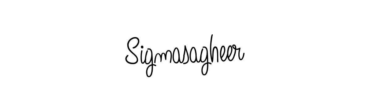 Use a signature maker to create a handwritten signature online. With this signature software, you can design (Angelique-Rose-font-FFP) your own signature for name Sigmasagheer. Sigmasagheer signature style 5 images and pictures png