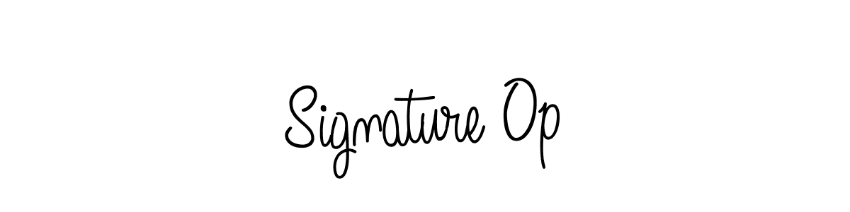 Create a beautiful signature design for name Signature Op. With this signature (Angelique-Rose-font-FFP) fonts, you can make a handwritten signature for free. Signature Op signature style 5 images and pictures png