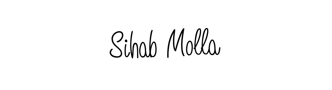 Make a beautiful signature design for name Sihab Molla. With this signature (Angelique-Rose-font-FFP) style, you can create a handwritten signature for free. Sihab Molla signature style 5 images and pictures png