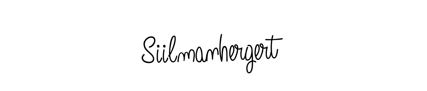You should practise on your own different ways (Angelique-Rose-font-FFP) to write your name (Siilmanhergert) in signature. don't let someone else do it for you. Siilmanhergert signature style 5 images and pictures png