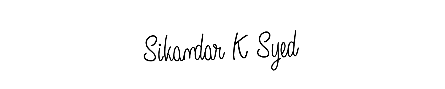 How to Draw Sikandar K Syed signature style? Angelique-Rose-font-FFP is a latest design signature styles for name Sikandar K Syed. Sikandar K Syed signature style 5 images and pictures png