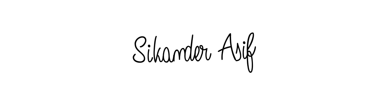 Angelique-Rose-font-FFP is a professional signature style that is perfect for those who want to add a touch of class to their signature. It is also a great choice for those who want to make their signature more unique. Get Sikander Asif name to fancy signature for free. Sikander Asif signature style 5 images and pictures png