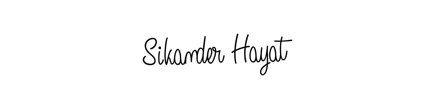 Sikander Hayat stylish signature style. Best Handwritten Sign (Angelique-Rose-font-FFP) for my name. Handwritten Signature Collection Ideas for my name Sikander Hayat. Sikander Hayat signature style 5 images and pictures png