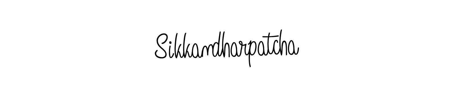 Make a beautiful signature design for name Sikkandharpatcha. With this signature (Angelique-Rose-font-FFP) style, you can create a handwritten signature for free. Sikkandharpatcha signature style 5 images and pictures png