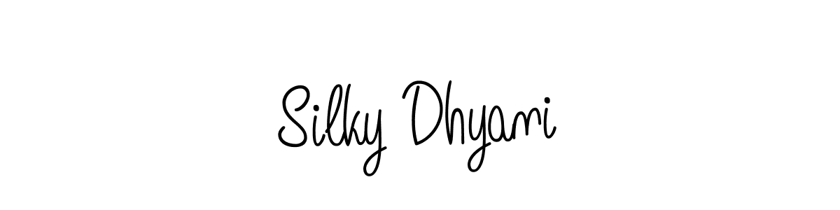 The best way (Angelique-Rose-font-FFP) to make a short signature is to pick only two or three words in your name. The name Silky Dhyani include a total of six letters. For converting this name. Silky Dhyani signature style 5 images and pictures png