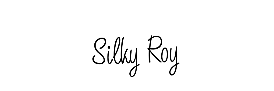 How to make Silky Roy name signature. Use Angelique-Rose-font-FFP style for creating short signs online. This is the latest handwritten sign. Silky Roy signature style 5 images and pictures png