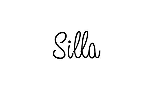 How to make Silla signature? Angelique-Rose-font-FFP is a professional autograph style. Create handwritten signature for Silla name. Silla signature style 5 images and pictures png