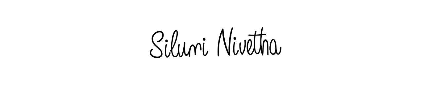 Design your own signature with our free online signature maker. With this signature software, you can create a handwritten (Angelique-Rose-font-FFP) signature for name Siluni Nivetha. Siluni Nivetha signature style 5 images and pictures png