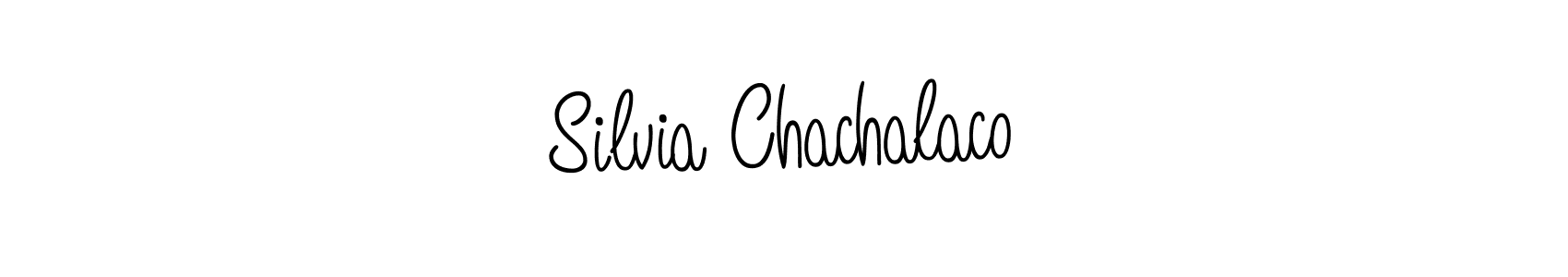 if you are searching for the best signature style for your name Silvia Chachalaco. so please give up your signature search. here we have designed multiple signature styles  using Angelique-Rose-font-FFP. Silvia Chachalaco signature style 5 images and pictures png