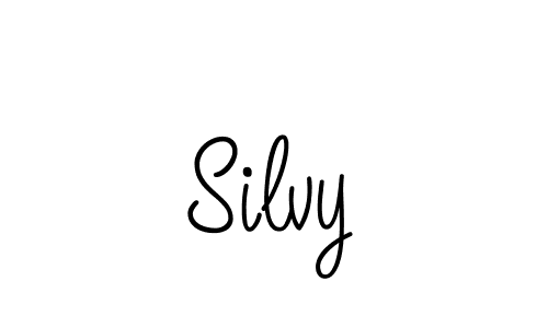 Make a beautiful signature design for name Silvy. With this signature (Angelique-Rose-font-FFP) style, you can create a handwritten signature for free. Silvy signature style 5 images and pictures png