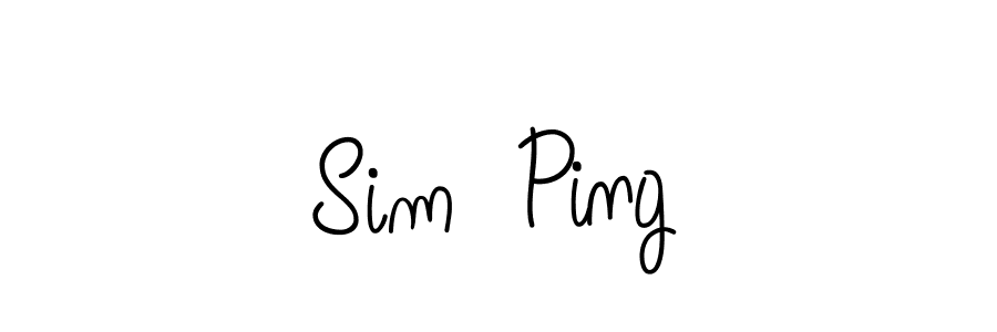 Make a beautiful signature design for name Sim  Ping. With this signature (Angelique-Rose-font-FFP) style, you can create a handwritten signature for free. Sim  Ping signature style 5 images and pictures png