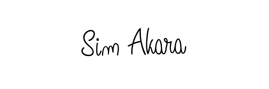 Make a beautiful signature design for name Sim Akara. With this signature (Angelique-Rose-font-FFP) style, you can create a handwritten signature for free. Sim Akara signature style 5 images and pictures png