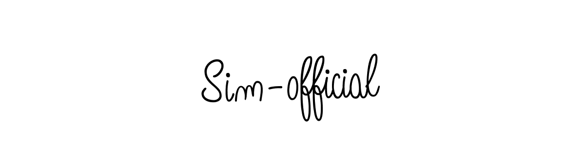 Use a signature maker to create a handwritten signature online. With this signature software, you can design (Angelique-Rose-font-FFP) your own signature for name Sim-official. Sim-official signature style 5 images and pictures png