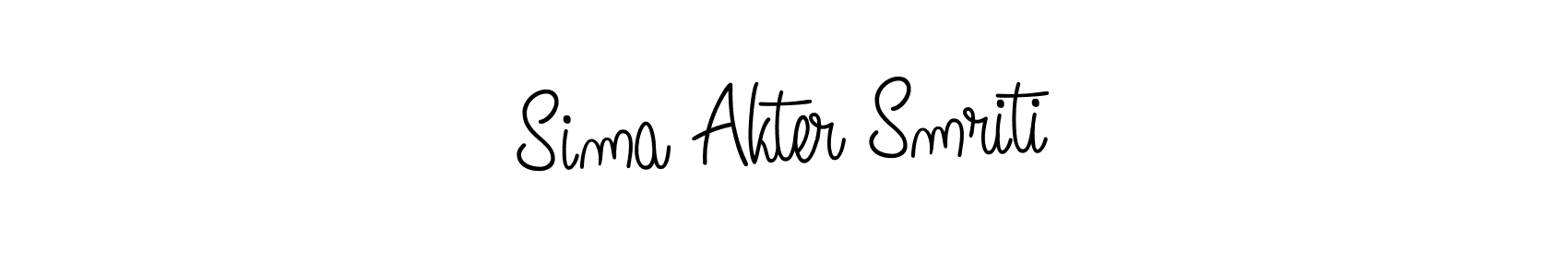 Design your own signature with our free online signature maker. With this signature software, you can create a handwritten (Angelique-Rose-font-FFP) signature for name Sima Akter Smriti. Sima Akter Smriti signature style 5 images and pictures png