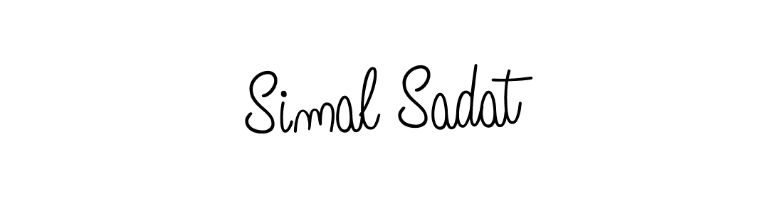 if you are searching for the best signature style for your name Simal Sadat. so please give up your signature search. here we have designed multiple signature styles  using Angelique-Rose-font-FFP. Simal Sadat signature style 5 images and pictures png