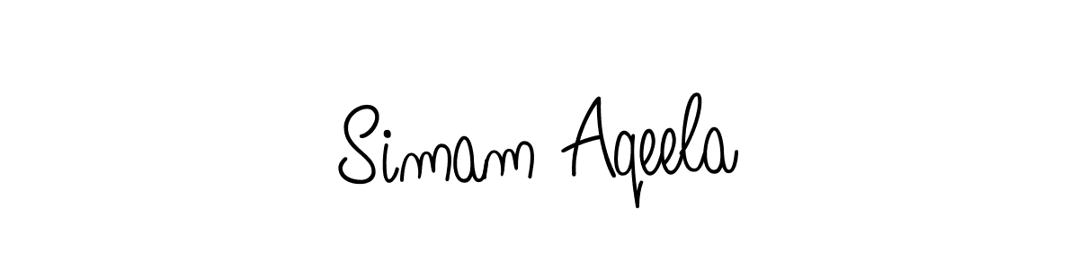 It looks lik you need a new signature style for name Simam Aqeela. Design unique handwritten (Angelique-Rose-font-FFP) signature with our free signature maker in just a few clicks. Simam Aqeela signature style 5 images and pictures png
