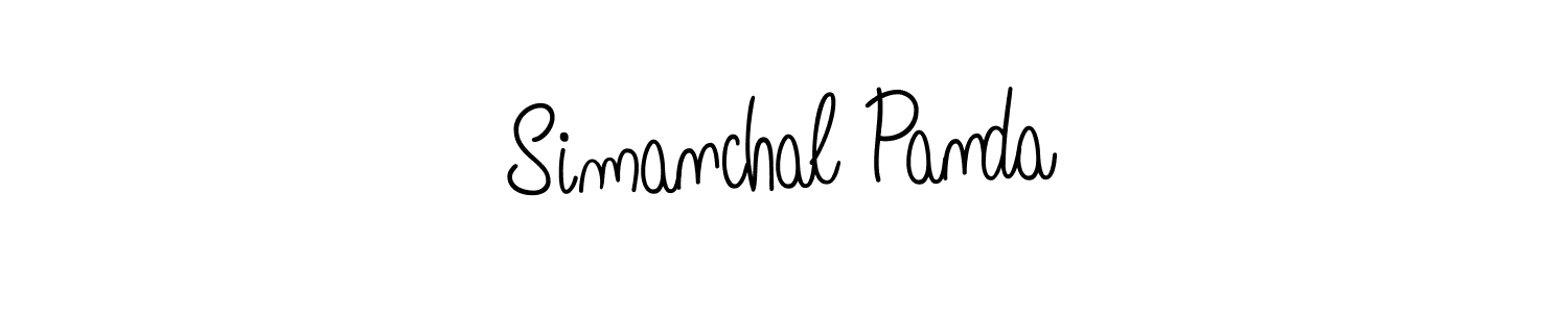 How to make Simanchal Panda name signature. Use Angelique-Rose-font-FFP style for creating short signs online. This is the latest handwritten sign. Simanchal Panda signature style 5 images and pictures png