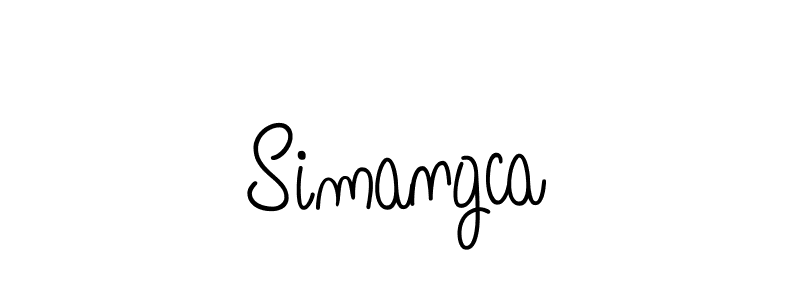 Make a beautiful signature design for name Simangca. With this signature (Angelique-Rose-font-FFP) style, you can create a handwritten signature for free. Simangca signature style 5 images and pictures png