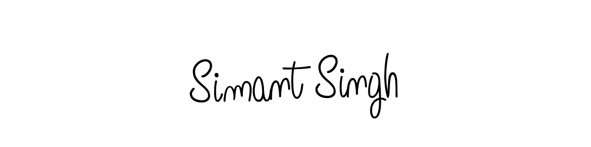 Make a beautiful signature design for name Simant Singh. With this signature (Angelique-Rose-font-FFP) style, you can create a handwritten signature for free. Simant Singh signature style 5 images and pictures png
