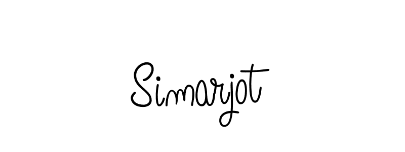 How to make Simarjot name signature. Use Angelique-Rose-font-FFP style for creating short signs online. This is the latest handwritten sign. Simarjot signature style 5 images and pictures png