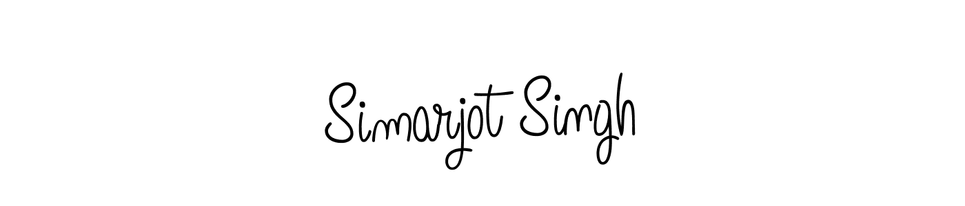 Make a beautiful signature design for name Simarjot Singh. With this signature (Angelique-Rose-font-FFP) style, you can create a handwritten signature for free. Simarjot Singh signature style 5 images and pictures png