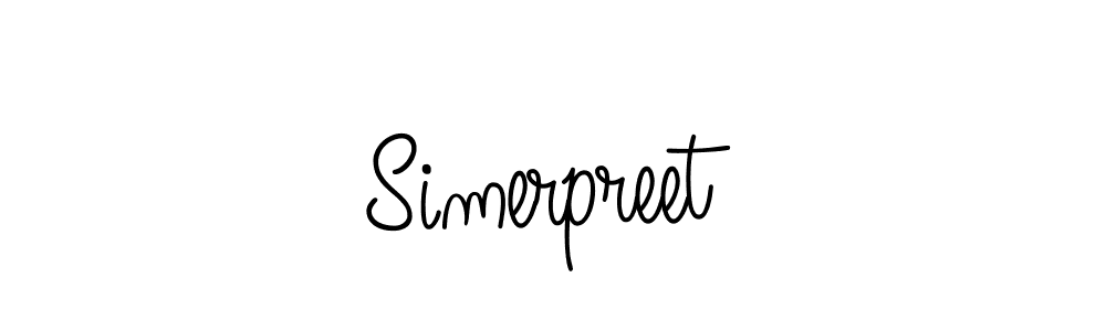 How to make Simerpreet name signature. Use Angelique-Rose-font-FFP style for creating short signs online. This is the latest handwritten sign. Simerpreet signature style 5 images and pictures png