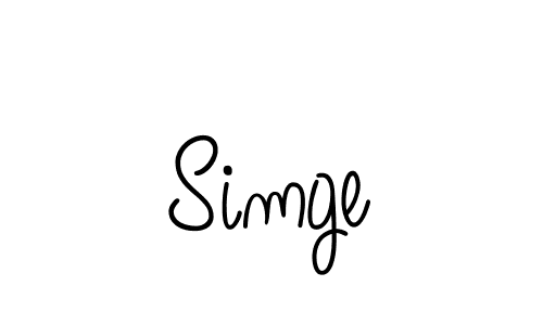 Make a beautiful signature design for name Simge. With this signature (Angelique-Rose-font-FFP) style, you can create a handwritten signature for free. Simge signature style 5 images and pictures png