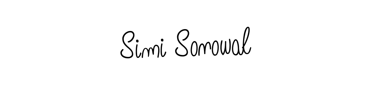 Also we have Simi Sonowal name is the best signature style. Create professional handwritten signature collection using Angelique-Rose-font-FFP autograph style. Simi Sonowal signature style 5 images and pictures png