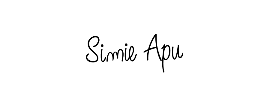 Best and Professional Signature Style for Simie Apu. Angelique-Rose-font-FFP Best Signature Style Collection. Simie Apu signature style 5 images and pictures png