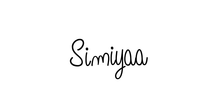 Design your own signature with our free online signature maker. With this signature software, you can create a handwritten (Angelique-Rose-font-FFP) signature for name Simiyaa. Simiyaa signature style 5 images and pictures png