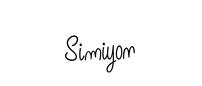 The best way (Angelique-Rose-font-FFP) to make a short signature is to pick only two or three words in your name. The name Simiyon include a total of six letters. For converting this name. Simiyon signature style 5 images and pictures png